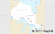 Classic Style Simple Map of Ontario, single color outside