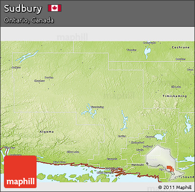 Physical 3D Map of Sudbury