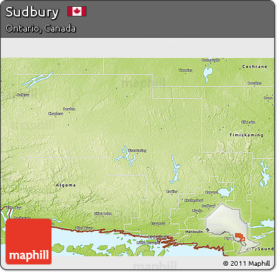 Physical 3D Map of Sudbury