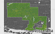 Satellite 3D Map of Sudbury, desaturated