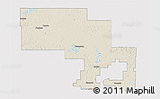 Shaded Relief 3D Map of Sudbury, cropped outside