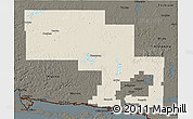 Shaded Relief 3D Map of Sudbury, darken