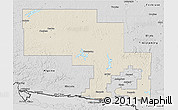 Shaded Relief 3D Map of Sudbury, desaturated
