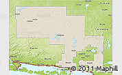 Shaded Relief 3D Map of Sudbury, physical outside