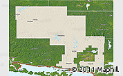 Shaded Relief 3D Map of Sudbury, satellite outside