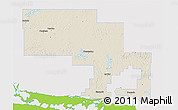 Shaded Relief 3D Map of Sudbury, single color outside