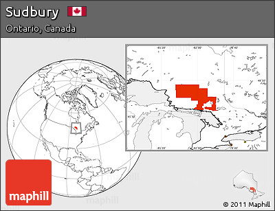 Blank Location Map of Sudbury
