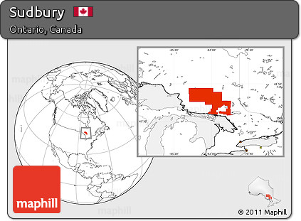 Blank Location Map of Sudbury