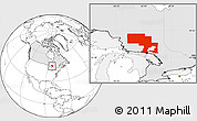 Blank Location Map of Sudbury, highlighted country