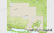 Shaded Relief Map of Sudbury, physical outside