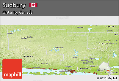 Physical Panoramic Map of Sudbury
