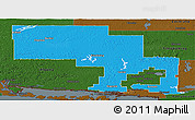 Political Panoramic Map of Sudbury, darken