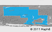 Political Panoramic Map of Sudbury, desaturated