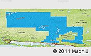 Political Panoramic Map of Sudbury, physical outside