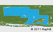 Political Panoramic Map of Sudbury, satellite outside