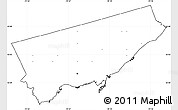 Blank Simple Map of Toronto, cropped outside, no labels