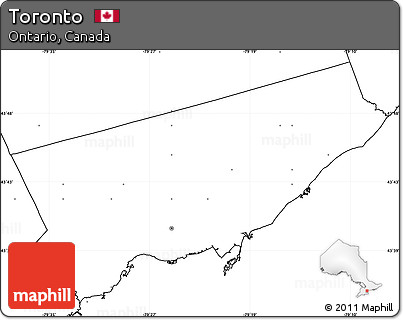 Blank Simple Map of Toronto, no labels