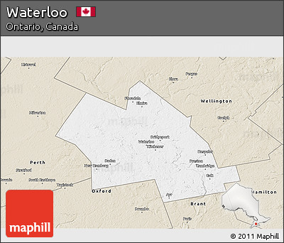 Classic Style 3D Map of Waterloo