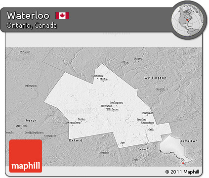 Gray 3D Map of Waterloo