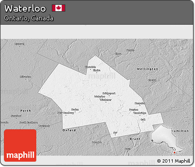 Gray 3D Map of Waterloo