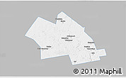 Gray 3D Map of Waterloo, single color outside