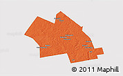 Political 3D Map of Waterloo, cropped outside