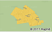 Savanna Style 3D Map of Waterloo, single color outside