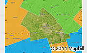 Satellite Map of Waterloo, political outside