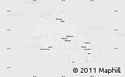 Silver Style Map of Waterloo, single color outside