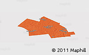 Political Panoramic Map of Waterloo, cropped outside