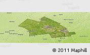 Satellite Panoramic Map of Waterloo, physical outside