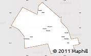 Classic Style Simple Map of Waterloo, cropped outside