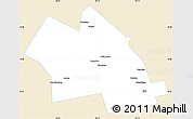 Classic Style Simple Map of Waterloo, single color outside