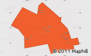 Political Simple Map of Waterloo, cropped outside