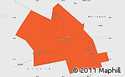 Political Simple Map of Waterloo, single color outside, borders and labels