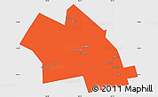 Political Simple Map of Waterloo, single color outside