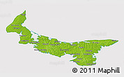Physical 3D Map of Prince Edward Island, cropped outside