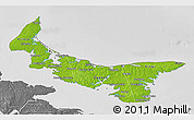 Physical 3D Map of Prince Edward Island, desaturated