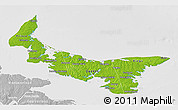 Physical 3D Map of Prince Edward Island, lighten, desaturated