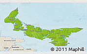 Physical 3D Map of Prince Edward Island, shaded relief outside