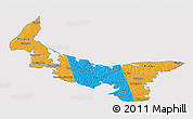 Political 3D Map of Prince Edward Island, cropped outside
