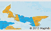 Political 3D Map of Prince Edward Island, political shades outside