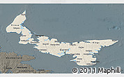 Shaded Relief 3D Map of Prince Edward Island, darken