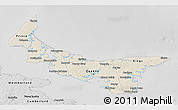 Shaded Relief 3D Map of Prince Edward Island, desaturated