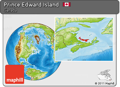 Physical Location Map of Prince Edward Island