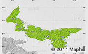 Physical Map of Prince Edward Island, lighten, desaturated