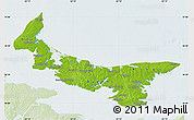 Physical Map of Prince Edward Island, lighten
