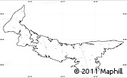 Blank Simple Map of Prince Edward Island, cropped outside, no labels