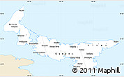 Classic Style Simple Map of Prince Edward Island, single color outside