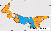 Political Simple Map of Prince Edward Island, cropped outside